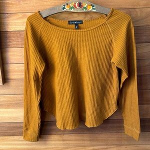 Mustard Yellow Boat Neck Thermal